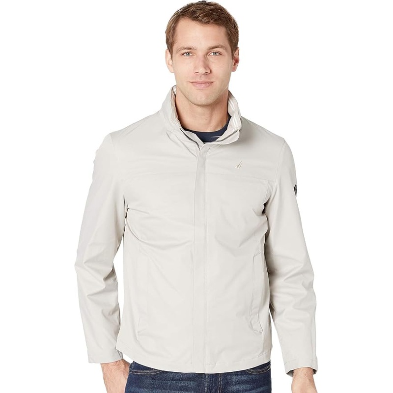 Nautica Men's Long Sleeve Classic Bomber Jacket Beach Sand Beige 2XL