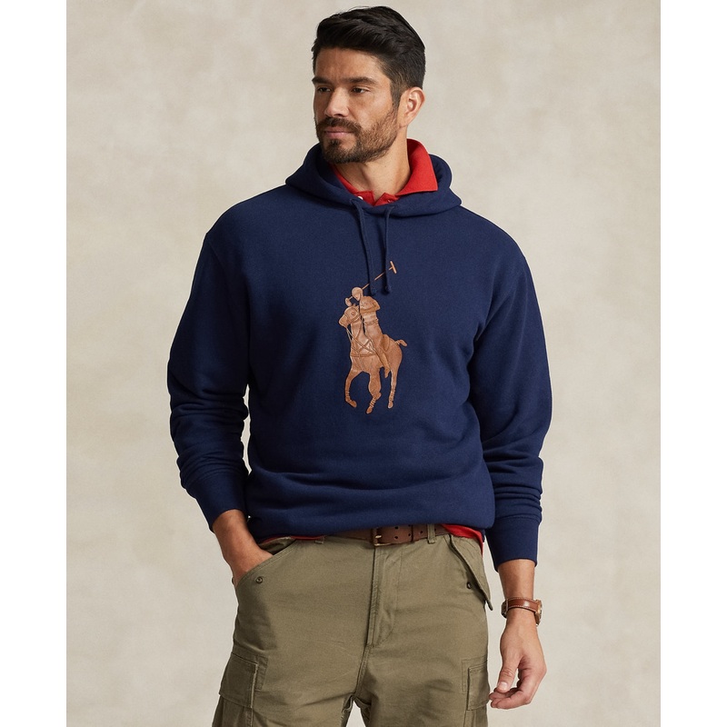 Polo Ralph Lauren Mens Big Tall RL Fleece Hoodie Sweatshirt Cruise Blue 3XB