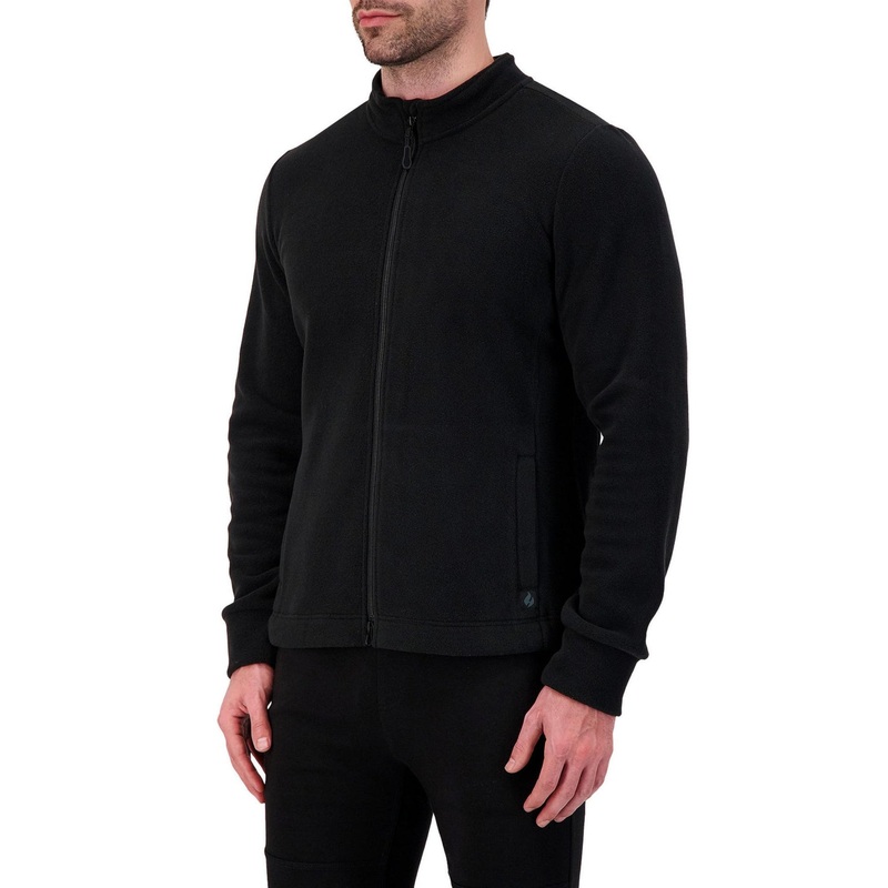 Heat Holders Mens Jackson Original Fleece Zip Jacket Black Small