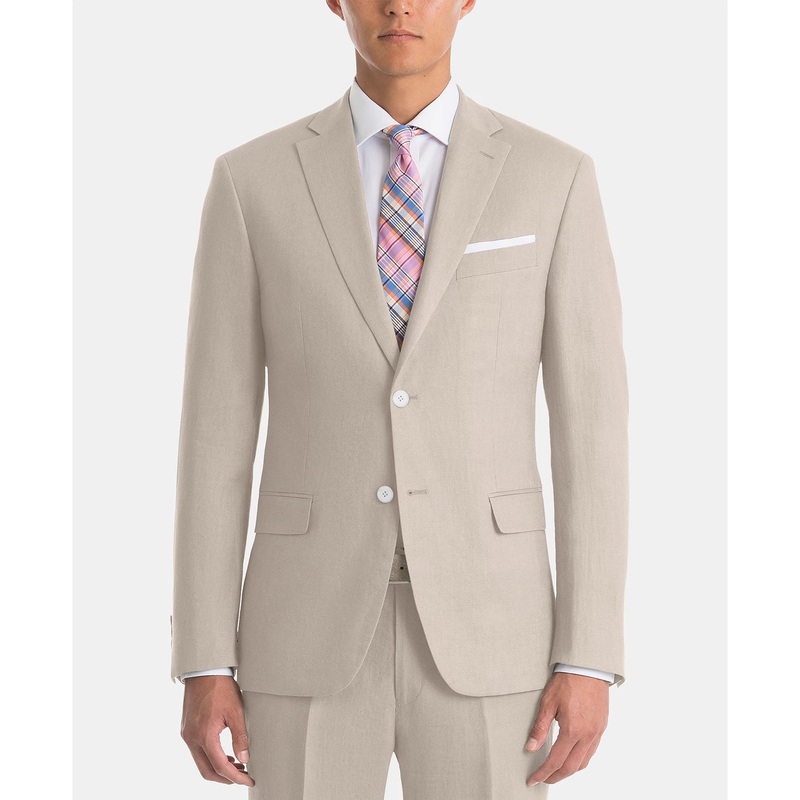 Lauren Ralph Lauren Mens UltraFlex Classic Fit Linen Sport Coat Blazer Tan 50R
