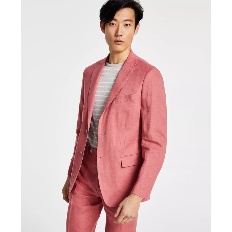 Ralph Lauren Men's UltraFlex Classic Fit Linen Sport Coat Red 42S