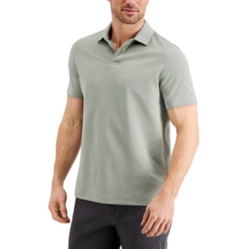 Tasso Elba Men's Short Sleeve Polo Shirt Artichoke Green Large