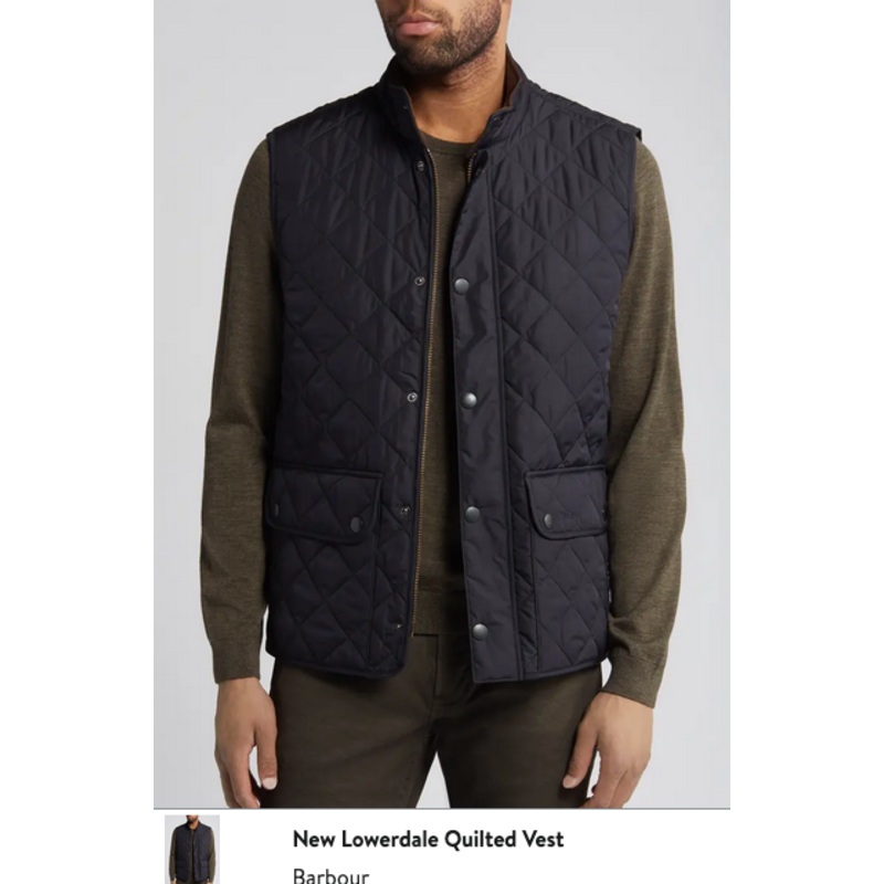 Barbour Lowerdale Mens Quilted Vest Navy XL