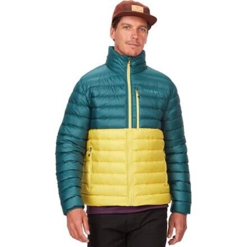 Marmot Men's Highlander Jacket Dark Jungle Green Limelight Yellow XXL