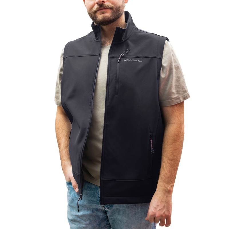 Hawke & Co. Men's Soft Shell Vest Black Large
