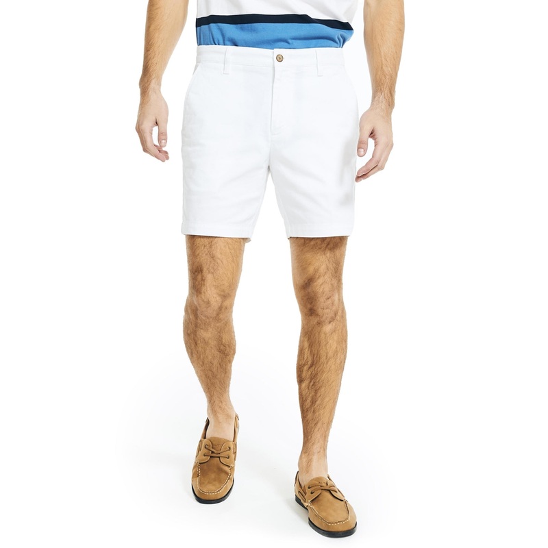 Nautica Mens Classic Fit Deck Shorts 6 Inseam Bright White Size 38