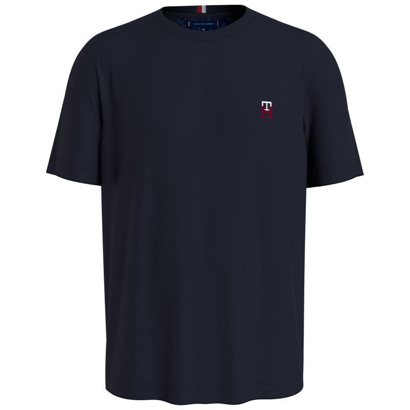 Tommy Hilfiger Mens Regular Fit Monogram Short Sleeve T Shirt Desert Sky Medium