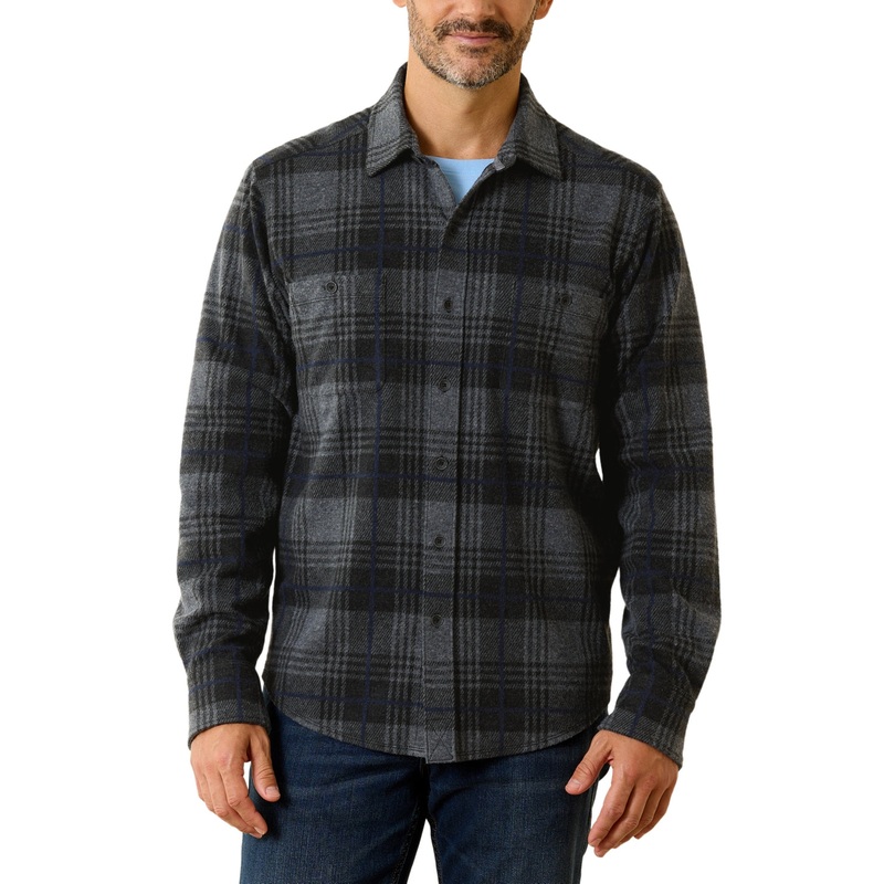 Tommy Bahama Mens Fireside Huntington Button Down Shirt Charcoal Heather Small