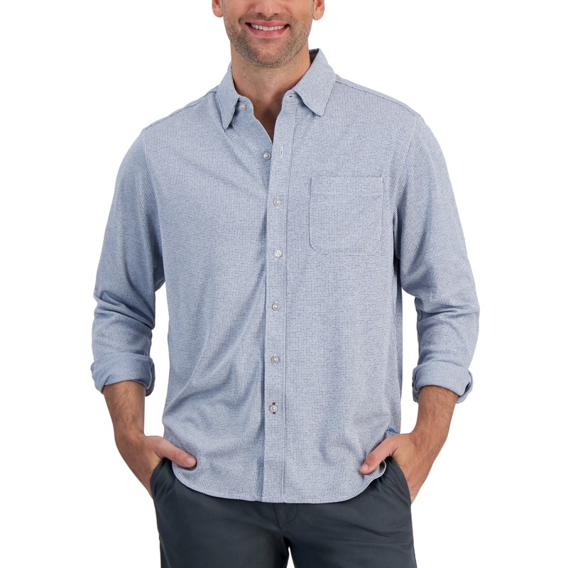Tommy Bahama Mens San Lucio Island Zone Button Down Shirt Dockside Blue 3XL