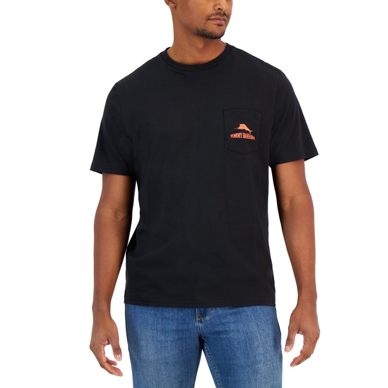 Tommy Bahama Mens Winter Wonderland Short Sleeve T Shirt Black 2X
