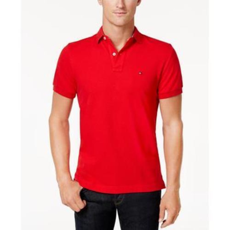 Tommy Hilfiger Classic-Fit Ivy Polo Shirt Regal Red Small