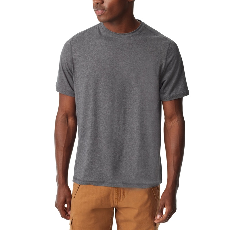 BASS OUTDOOR Mens Core Performance Short Sleeve T Shirt Gargoyle Grey 2XL