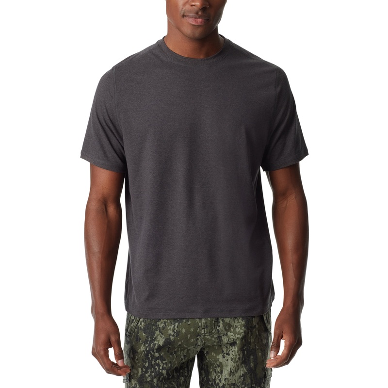 BASS OUTDOOR Mens Core Short Sleeve Crewneck T Shirt Caviar Black 2XL