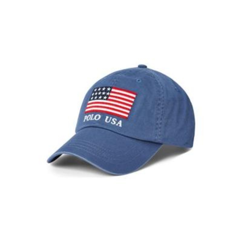Polo Ralph Lauren Men's Flag Chino Baseball Hat Navy Blue