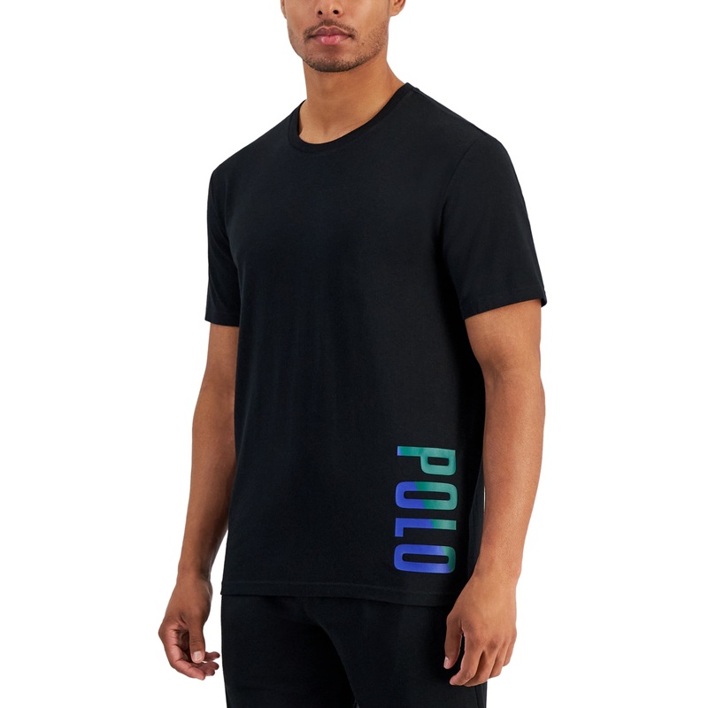 Polo Ralph Lauren Men's Short Sleeve Sleep Shirt Polo Black Large