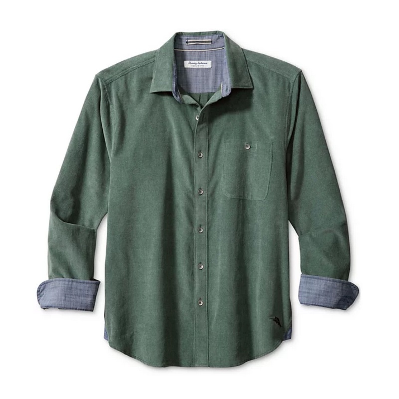 Tommy Bahama Mens Coastline Button Down Corduroy Shirt Trout 3XL