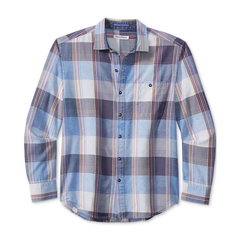 Tommy Bahama Mens Mood Indio Plaid Button Down Shirt Deep Space 3XL