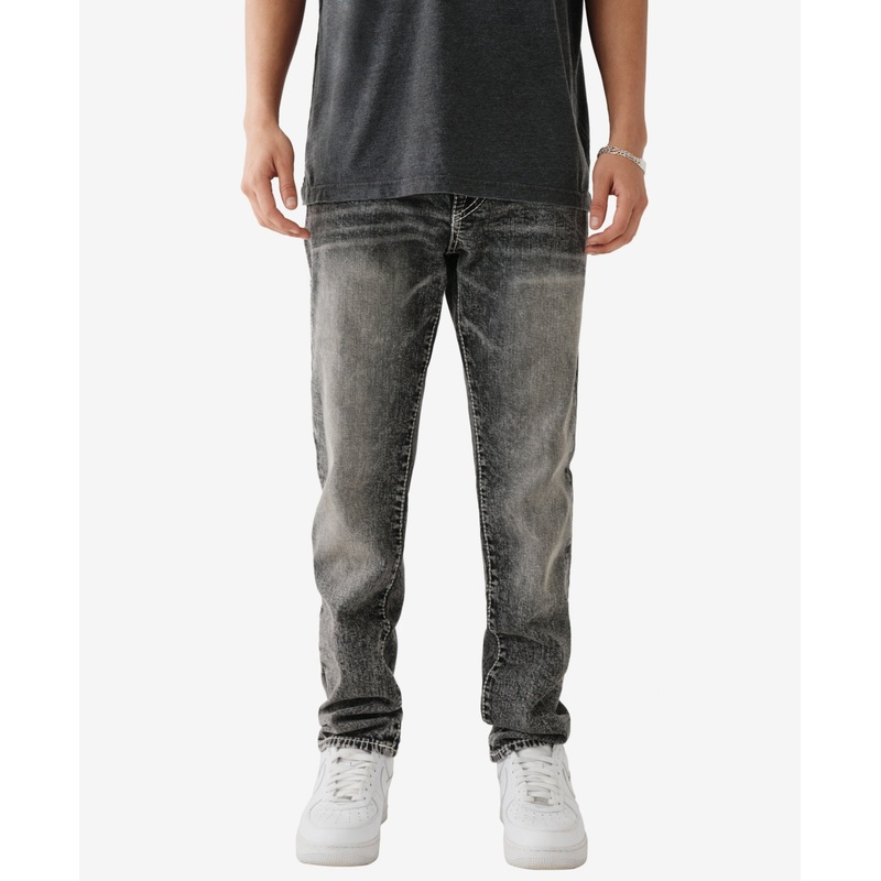 True Religion Men's Rocco Big T Skinny Jeans Empire Dark Grey Size 40