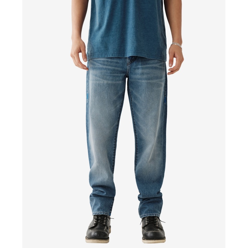 True Religion Mens Geno Super Slim Jean Saharan Breeze Medium Wash Blue 38