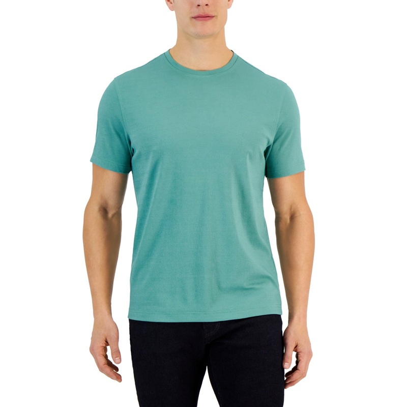 Alfani Men's Crewneck Short Sleeve T Shirt Oil Blue XXL