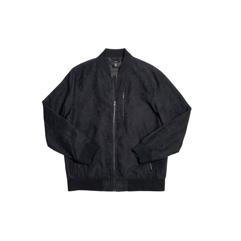 Alfani Men's Perforated Bomber Jacket Deep Black XL