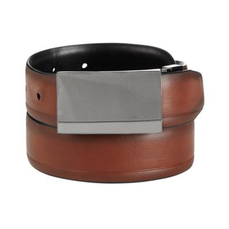 Alfani Men's Reversible Plaque Dress Belt Brown Black Large  38 to 40