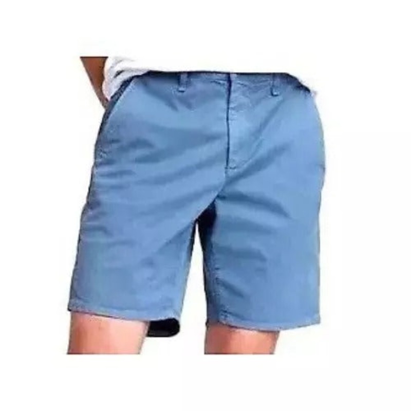 And Now This Men's Stretch Chino Shorts Washed Blue Size 34
