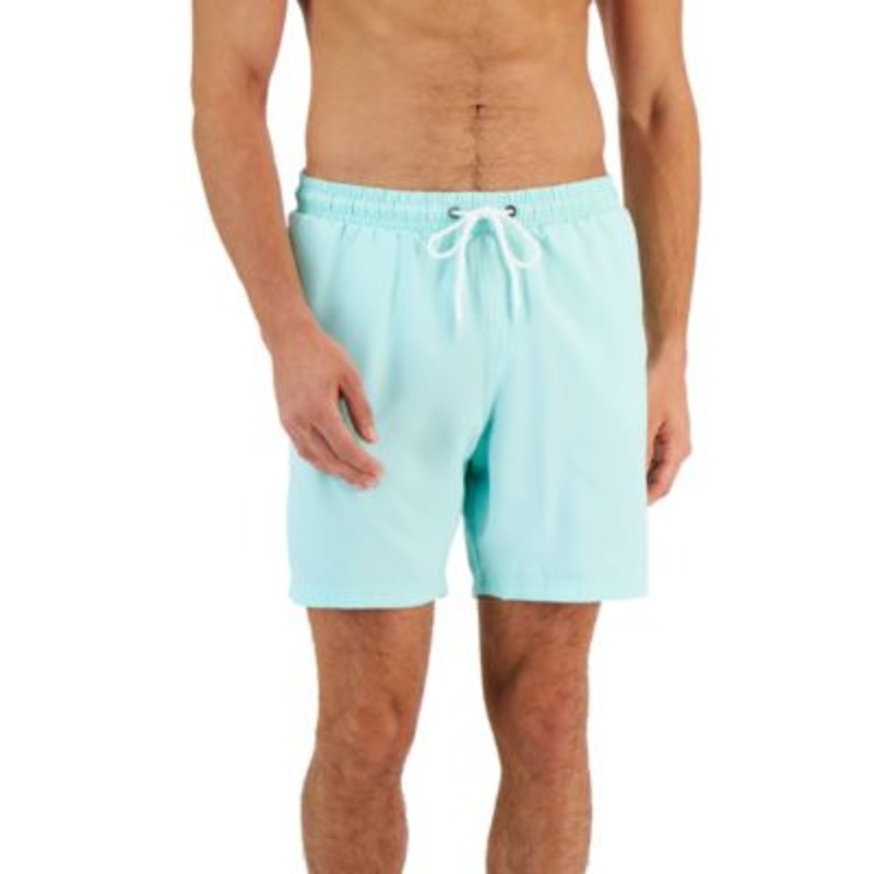 Club Room Men's Quick Dry Performance 7 Swim Trunks Spring Mint Green Small