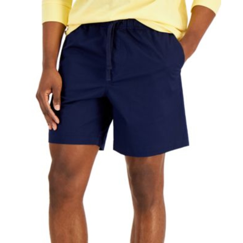 Club Room Mens Flat Front Relaxed Casual Shorts Navy Blue XL