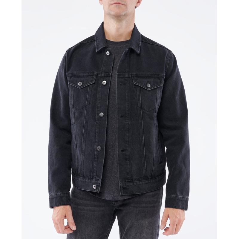 Lazer Men's Denim Trucker Jacket Black XL