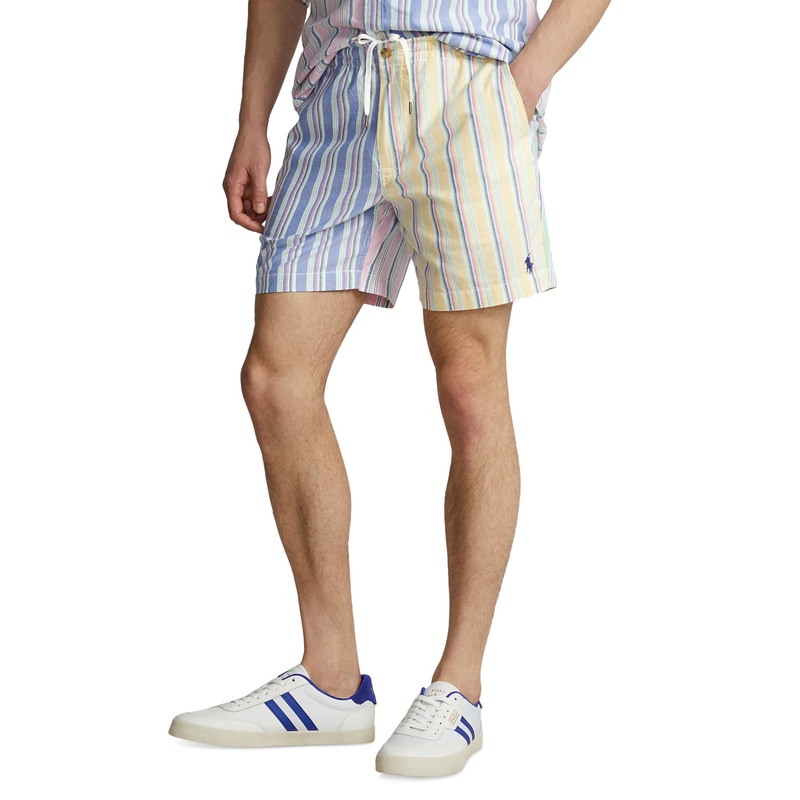 Polo Ralph Lauren Men's  Classic Fit Prepster Shorts Fancy Stripe Yellow Multi