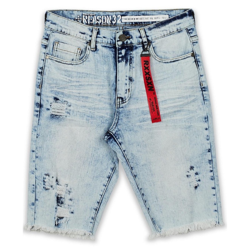 Reason Men's Thatcher Denim Shorts Light Blue 34