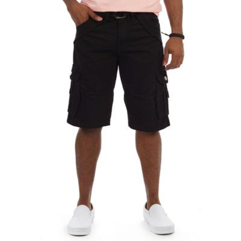 X Ray Mens Classic Fit Knee Length 12.5 Cargo Shorts Black 40