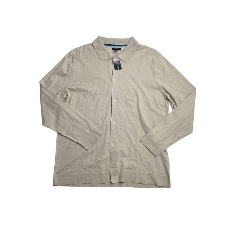 Alfani Men's Refined Regular Fit Textured Cardigan Brown Rice Large