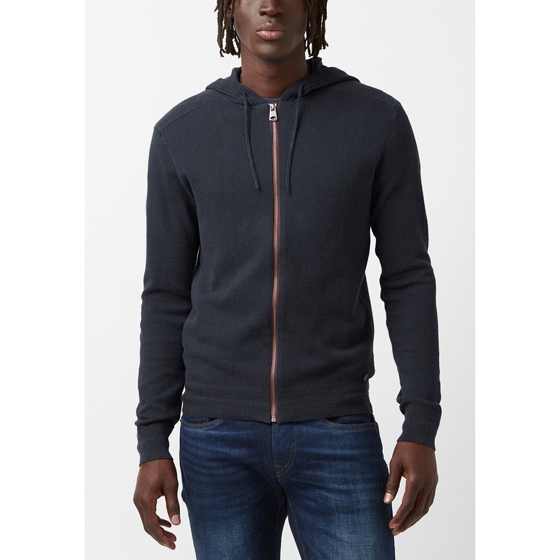 Buffalo David Bitton Men's Wasolop Full Zip Hoodie Sweater Midnight Blue XL