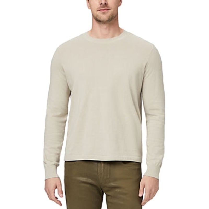 Paige Mens Champlin Crewneck Sweater Beige Xl