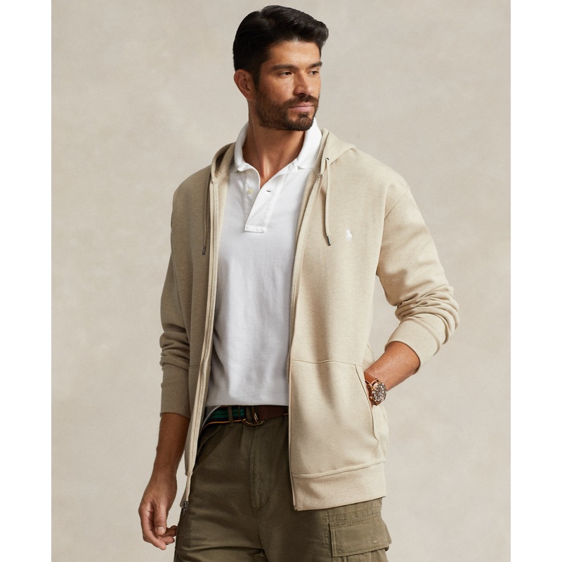 Polo Ralph Lauren Big & Tall Double-Knit Full-Zip Hoodie Sweatshirt 2XLT 2LT Tan