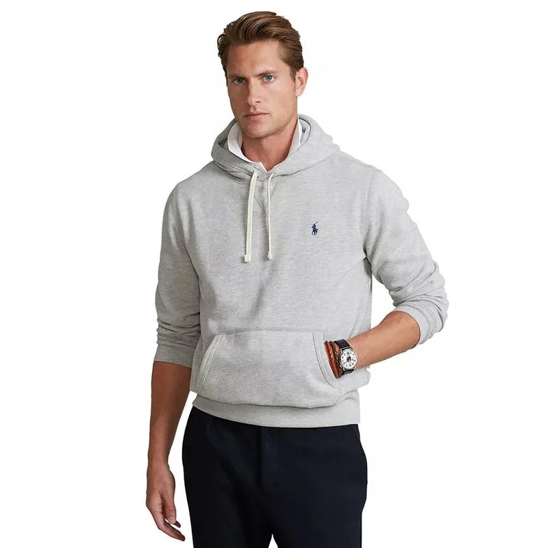 Polo Ralph Lauren Men's Big & Tall Fleece Hoodie Sweatshirt XLT Grey
