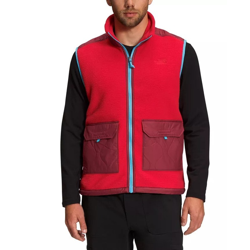 THE NORTH FACE Men's Royal Arch Full Zip Fleece Vest Small Red