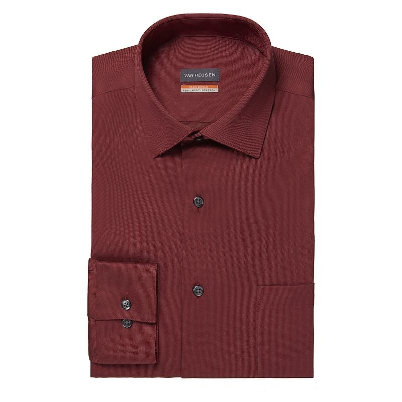 Van Heusen Men's Stain Shield Regular Fit Dress Shirt 15 15.5 32 33