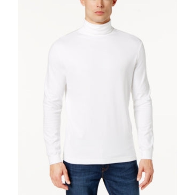 Club Room Men's Solid Turtleneck Sweater Bright White Medium