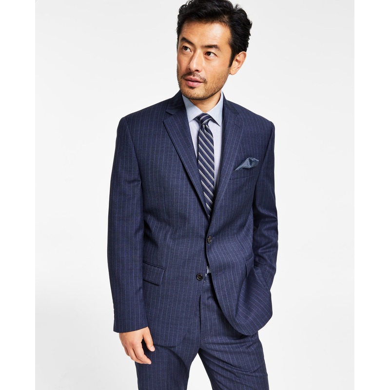 Lauren Ralph Lauren Men's Classic Fit Sport Coat Blazer Blue Pinstripe 50L