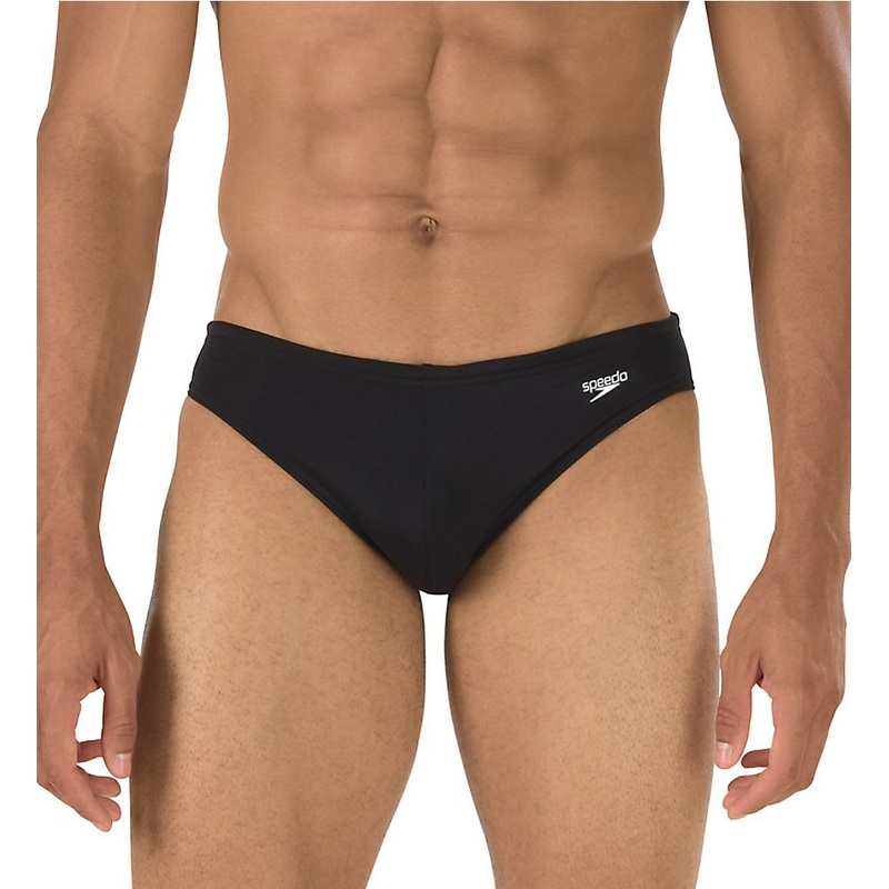 Speedo Men's Fit Solar 1 Inch Xtra Life Lycra Brief Black 34