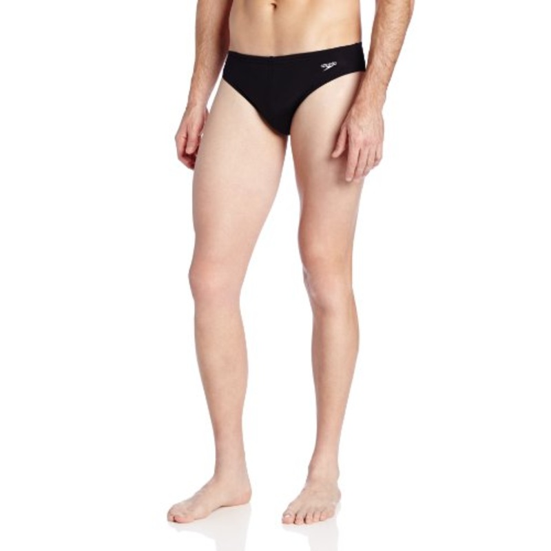 Speedo Men's Fit Solar 1 Inch Xtra Life Lycra Brief Black 38