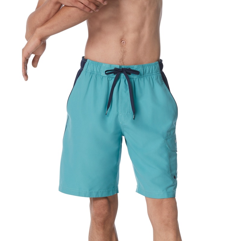 Speedo Men's Marina Sport VaporPLUS 9" Swim Trunks Porcelain Blue Small