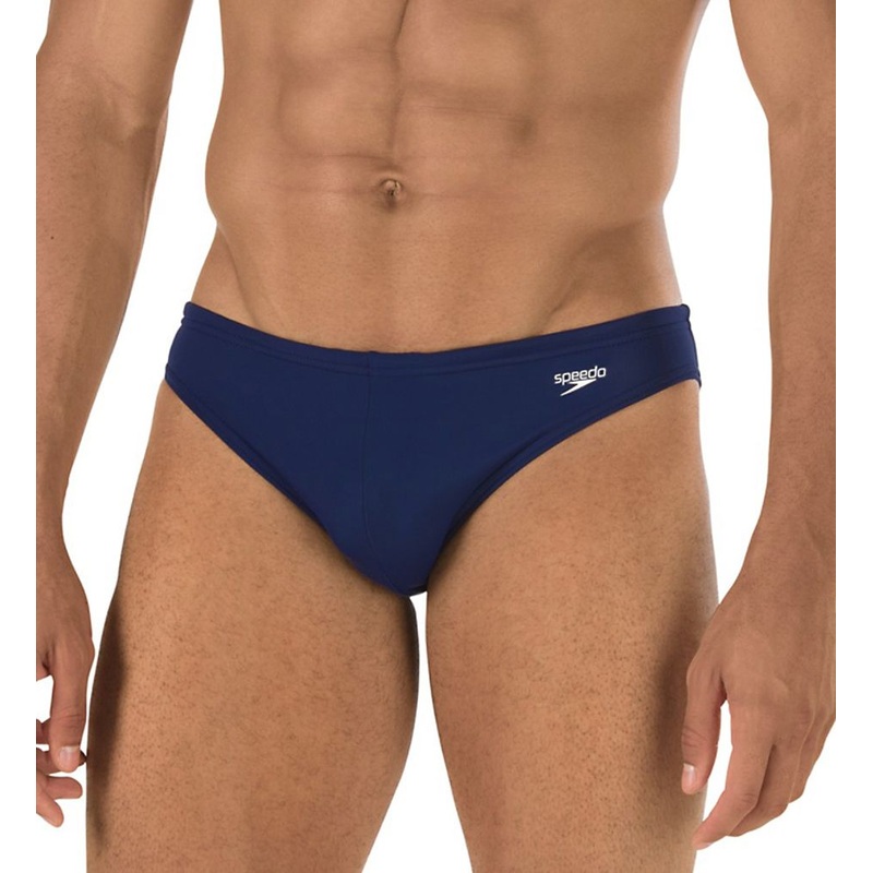 Speedo Mens Solar 1 Inch Swim Brief Navy Blue 34