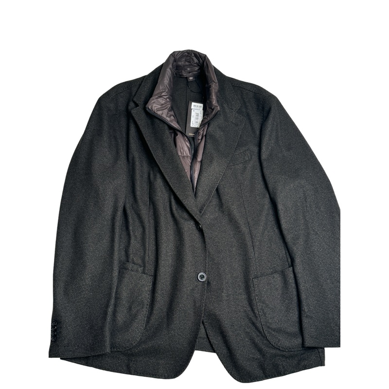 Windsor Mens Triest Wool Blazer Sport Coat EU 58R US 48R Zip Out Bib Drk Green