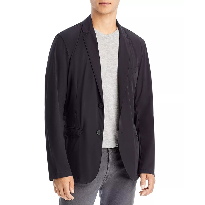 Herno Laminar Mens Stretch Sport Coat Blazer EU 52R US 42R Black