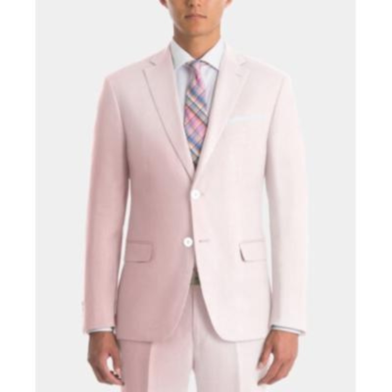 Lauren Ralph Lauren Men's UltraFlex Classic Fit Linen Sport Coat Blazer Pink 50R