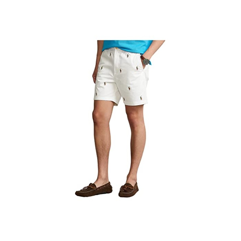 Polo Ralph Lauren Men's 6 Polo Prepster Stretch Chino Shorts White Small